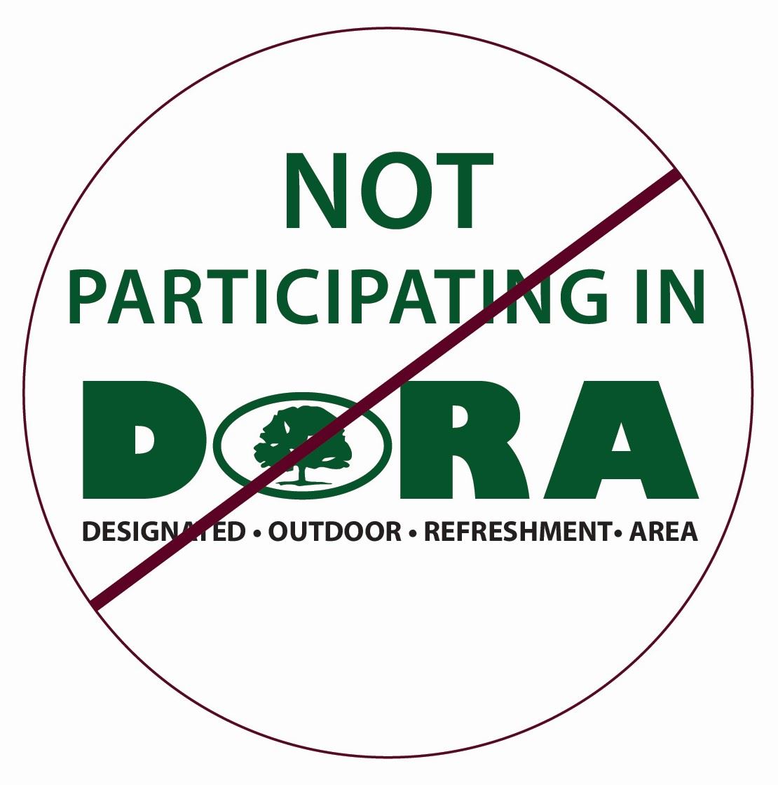 Not participating DORA sticker