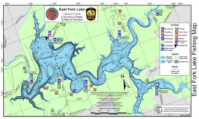 East Fork Lake Map